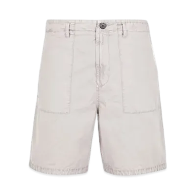 Stone Island L1110 Supima Cotton Twill Stretch-TC Slim Fit Cargo Bermuda Shorts - 24SS "Dust Grey"