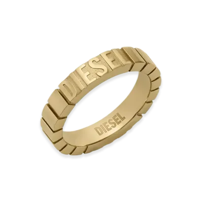 Diesel Dx1613710 Stainless Steel Band Ring "Gold"