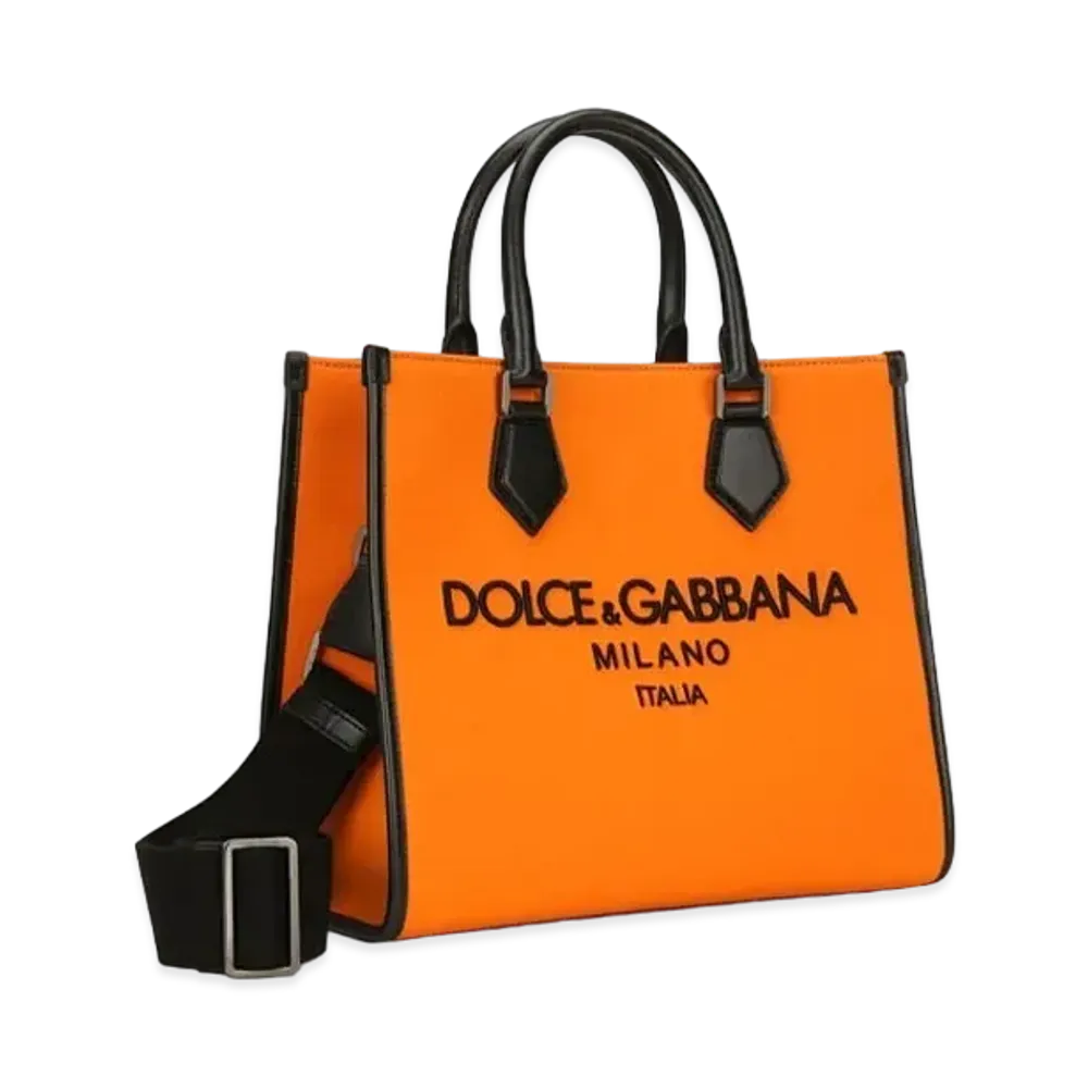 Dolce&Gabbana Shopping Bag Small Canvas Logo "Multicolor"