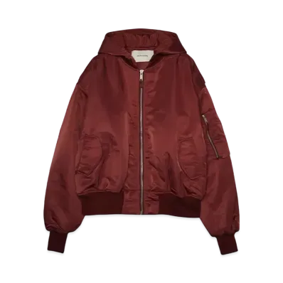 Entire Studios HOODED BROAD BOMBER "GARNET"