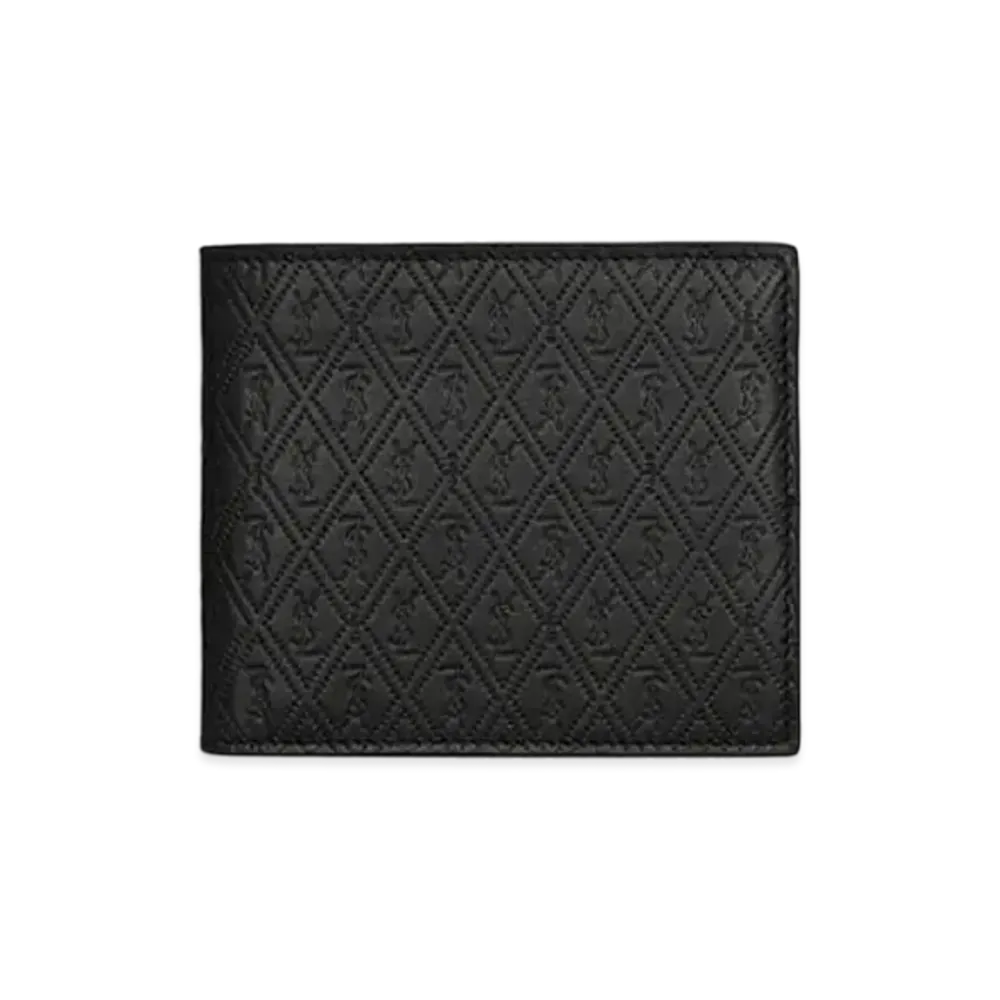 SAINT LAURENT Le Monogramme All Over East/West Wallet With Coin Purse In Smooth Leather "Black"