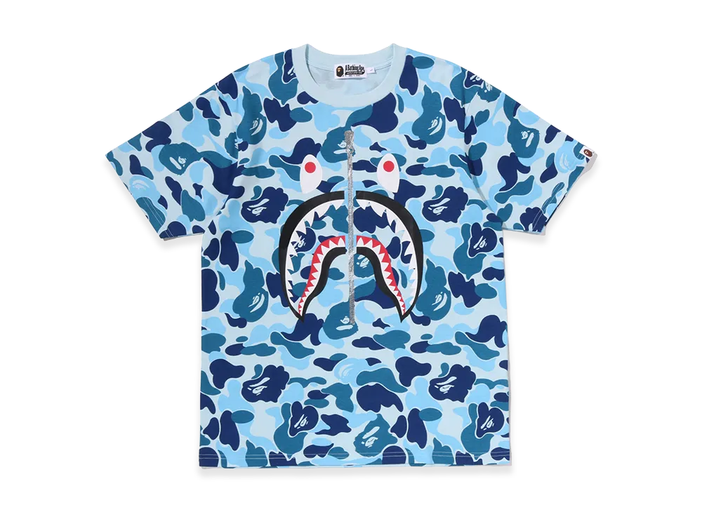 A BATHING APE ABC Camo Shark Tee "Blue"