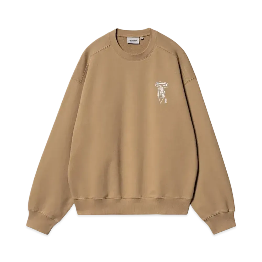 Carhartt WIP Cross Screw Sweat "Peanut/White"