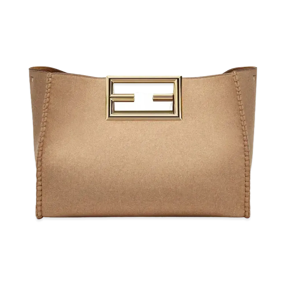 FENDI Way Midiam Flannel Bag "Beige"