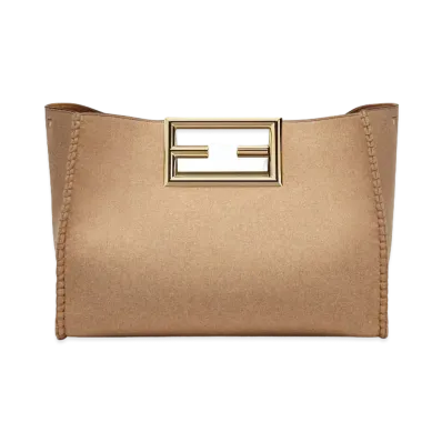 FENDI Way Midiam Flannel Bag "Beige"