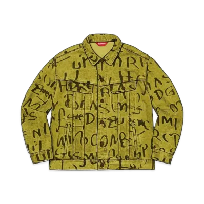 Supreme Black Ark Denim Trucker Jacket "Yellow"
