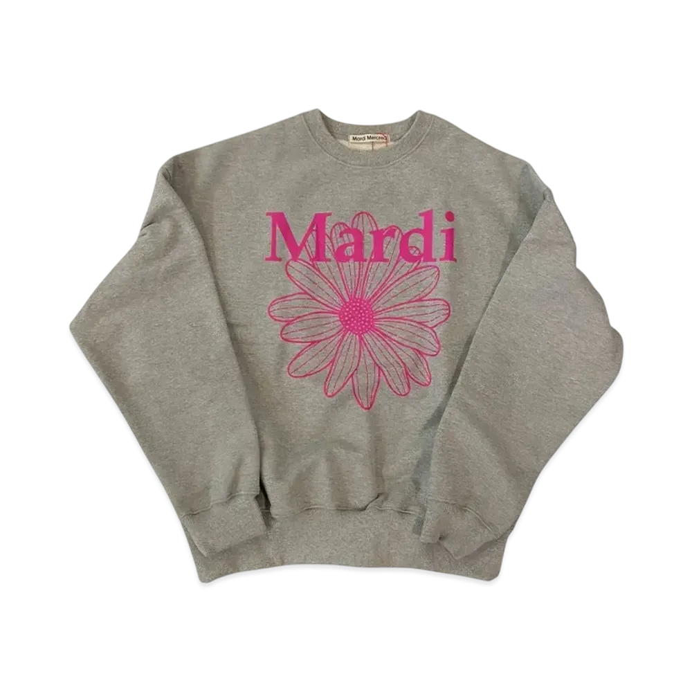 Mardi Mercredi Sweatshirt Flowermardi "Grey Pink"