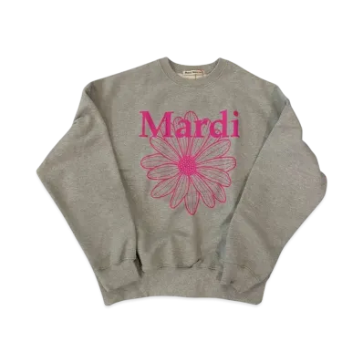 Mardi Mercredi Sweatshirt Flowermardi "Grey Pink"