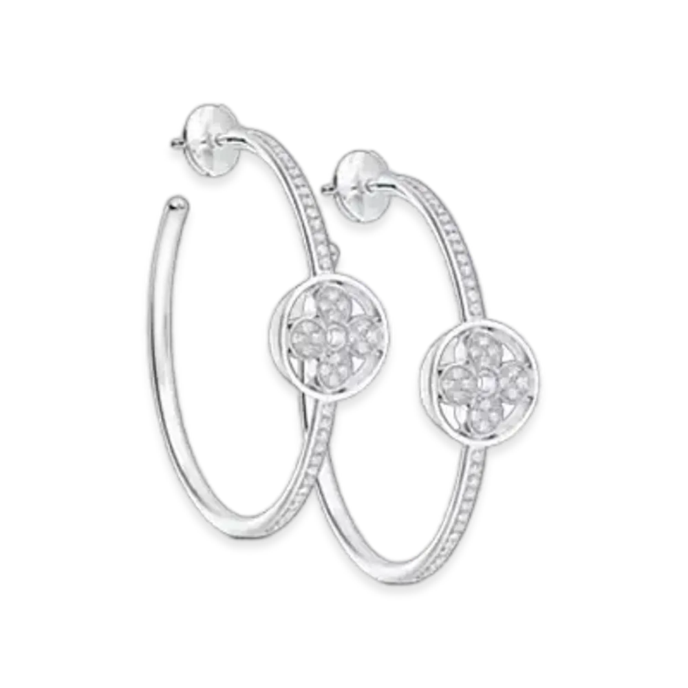 Louis Vuitton Idylle Blossom Hoops, White Gold and Diamonds
