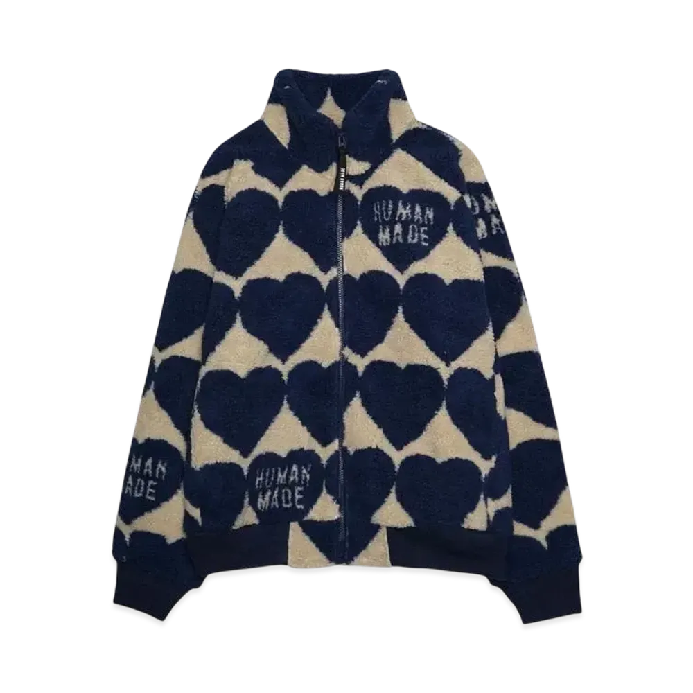 HUMAN MADE Heart Fleece Jacket "Blue"