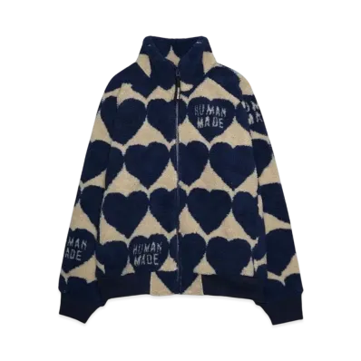 HUMAN MADE Heart Fleece Jacket "Blue"