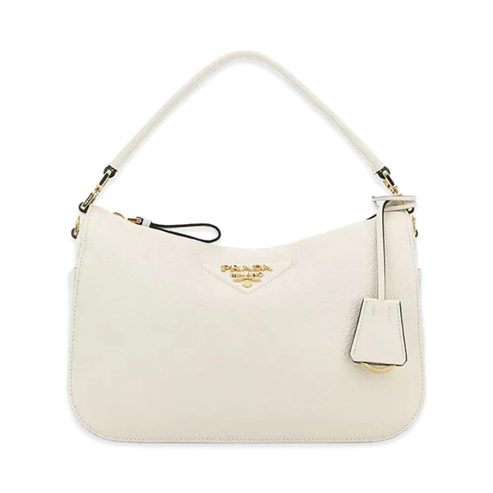 PRADA Wonen's Leather Small Handbag "White"