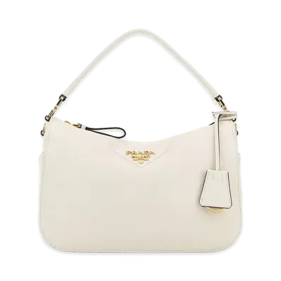 PRADA Wonen's Leather Small Handbag "White"