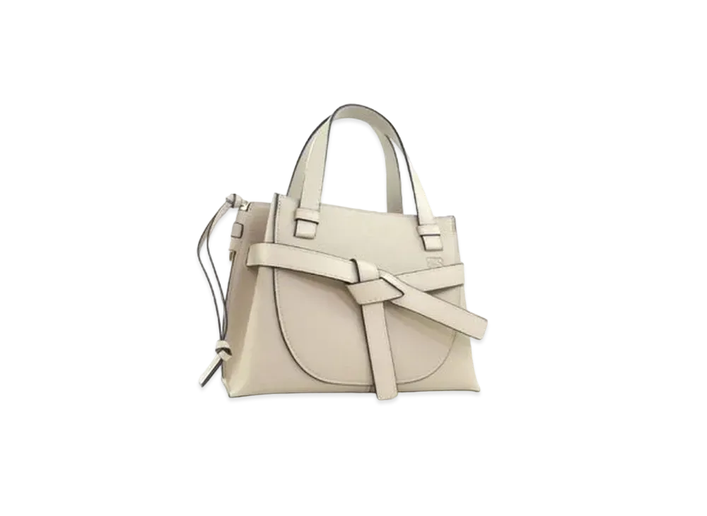 LOEWE Mini Gate Top Handle Bag In Soft Grained Calfskin "Light Oat"