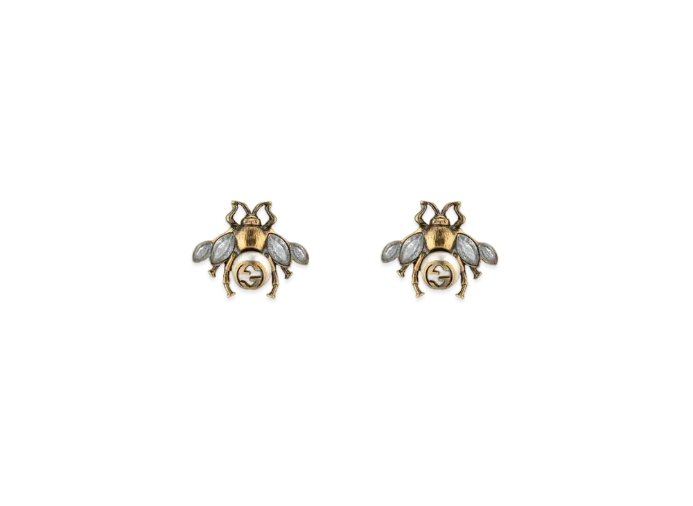 GUCCI Bee Earrings With Crystals