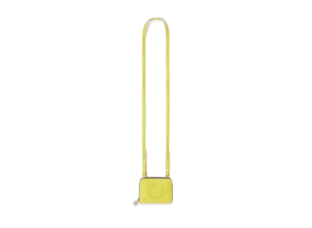 STELLA McCARTNEY Logo Zip Strap Card Holder "Citrus"