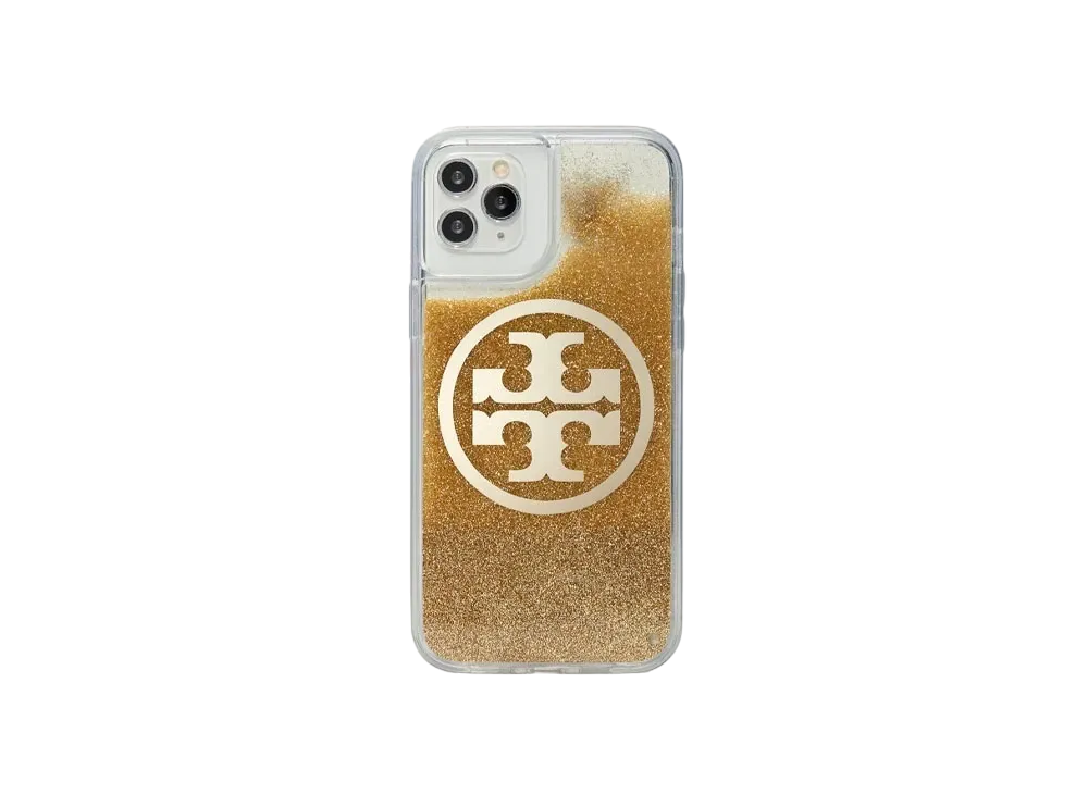 TORY BURCH Perry Glitter Fone Case iPhone 12 Pro MAX "Gold"