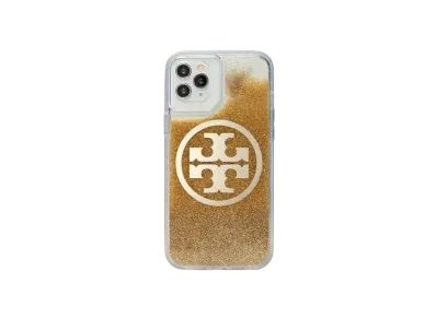 TORY BURCH Perry Glitter Fone Case iPhone 12 Pro MAX "Gold"