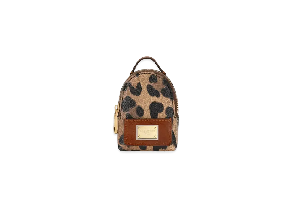 Dolce&Gabbana Mini Bag Bracelet Crespo Leopard Printed Logo Plate "Multicolor"