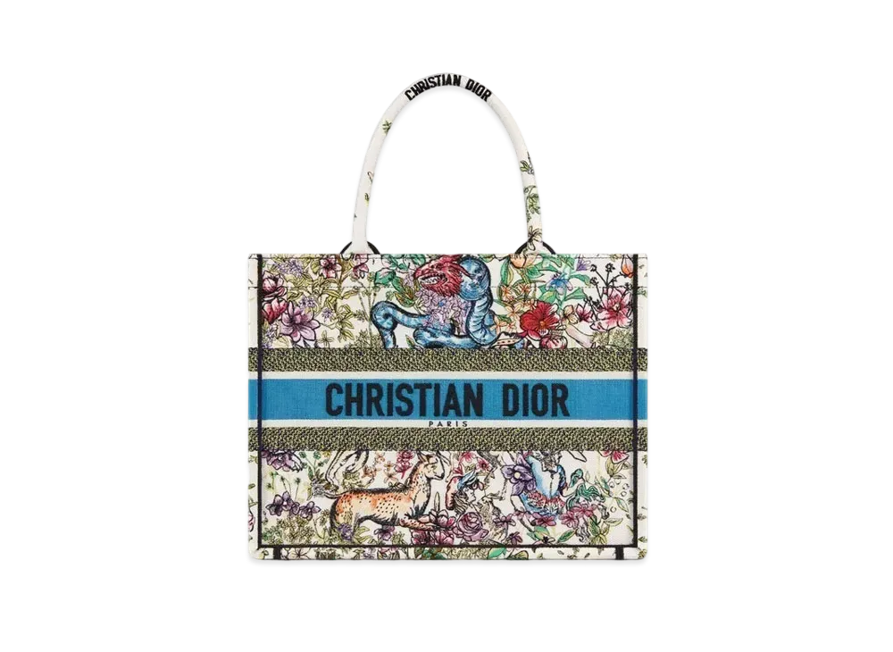 Dior Dior Book Tote Medium Bag D-Constellation Embroidery "Latte"