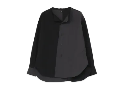 Yohji Yamamoto Y's 60 LAWN POWDER SNOW WASHER CUT OUT COLLAR BLOUSE "Black"