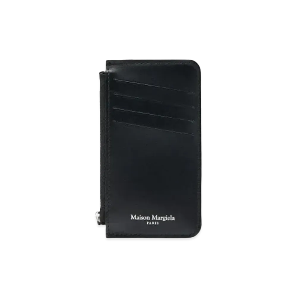 Maison Margiela Rubber Leather Zipped Card Holder "Black"