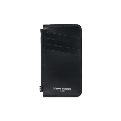 Maison Margiela Rubber Leather Zipped Card Holder "Black"