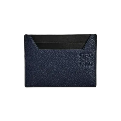 LOEWE Plain Cardholder In Soft Grained Calfskin "Ocean"