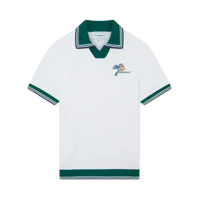 Casablanca Croquis De Tennis Polo Shirt "White"