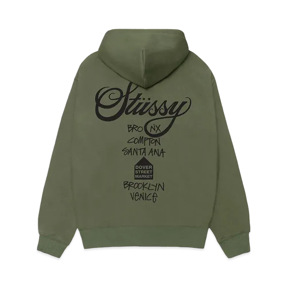 Stussy x DSM World Tour Pack Men's DSM World Tour Hoodie "Olive"