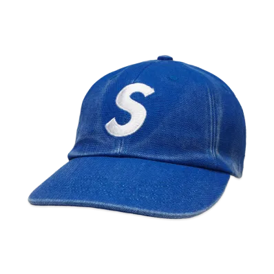Supreme Pigment Coated Canvas S Logo 6-Panel "Royal"