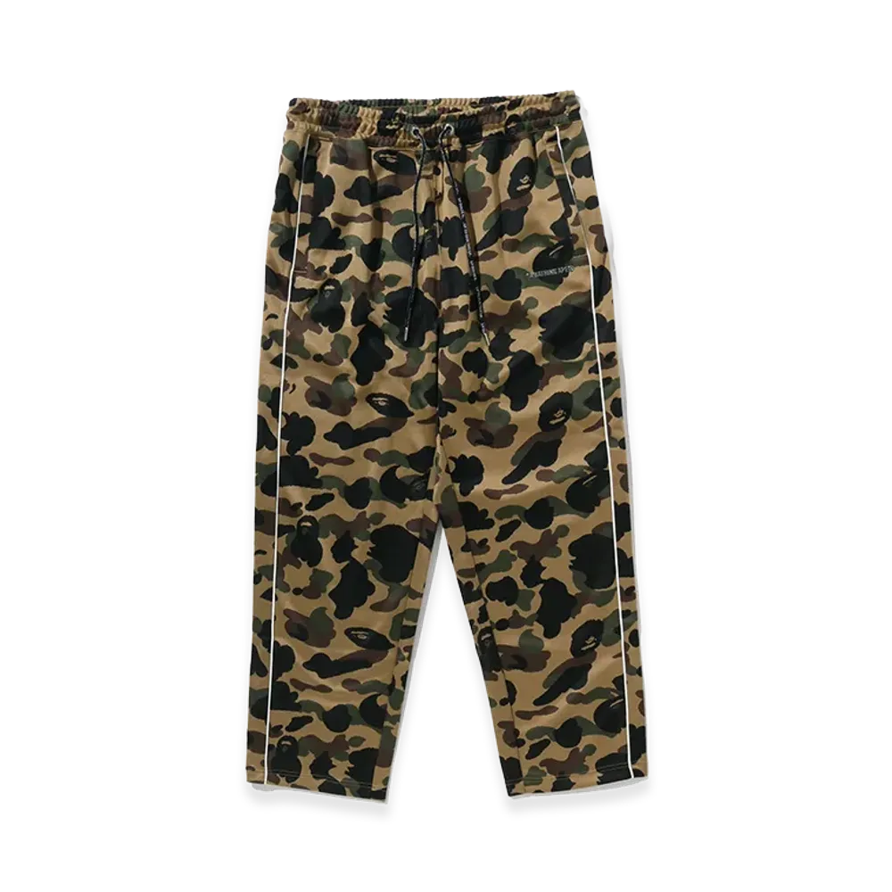 A BATHING APE A Bathing Ape Logo Relaxed Fit Track Sweatpants "Yellow"