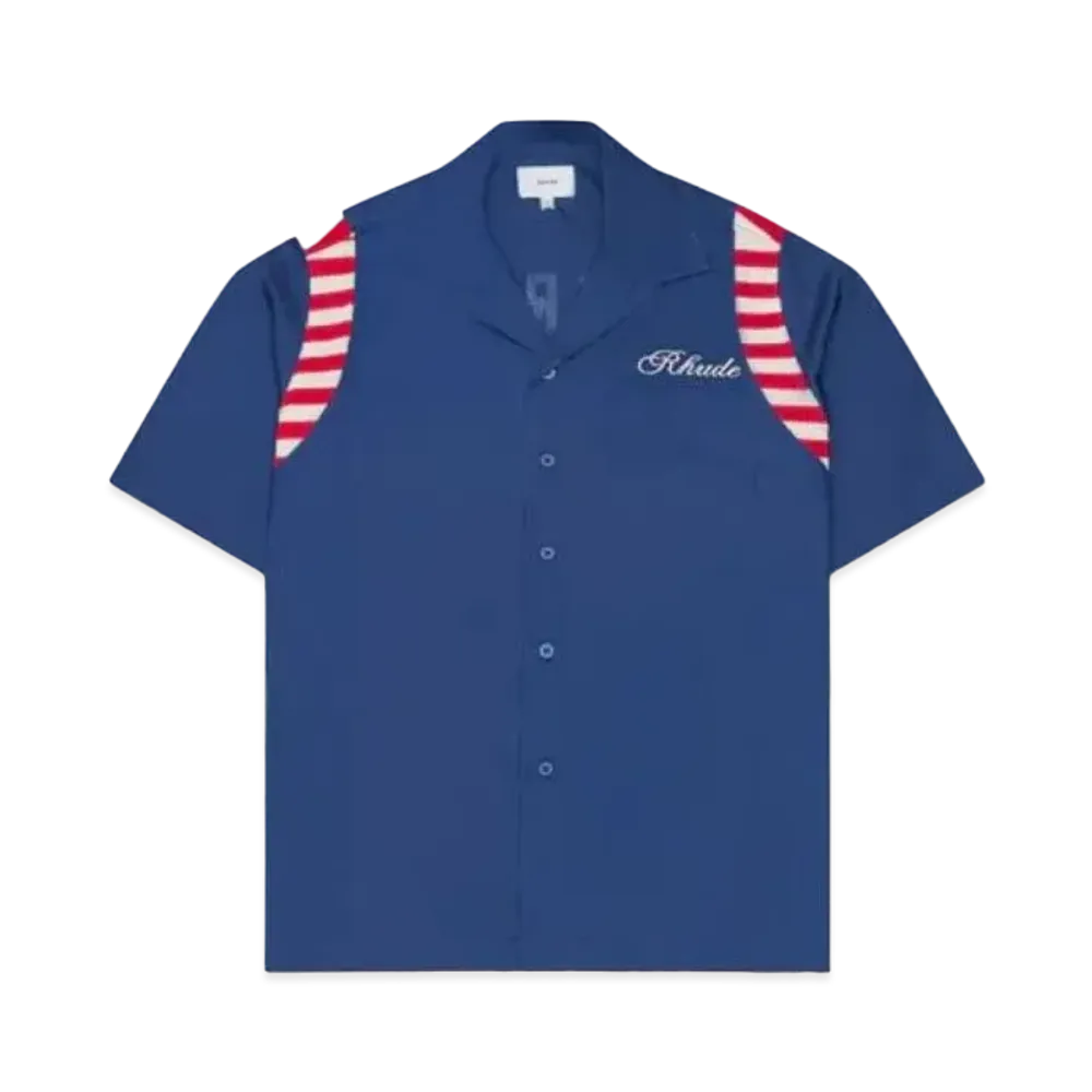 RHUDE American Spirit Poplin Shirt "Navy"