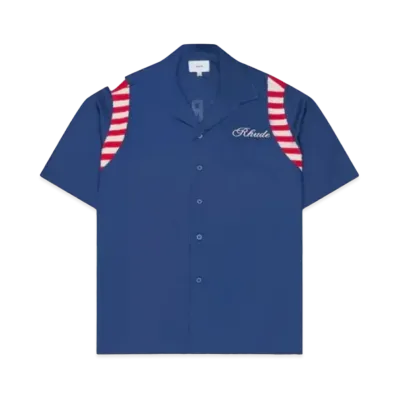 RHUDE American Spirit Poplin Shirt "Navy"
