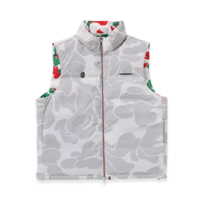 A BATHING APE x PAGANI Solid Camo Logo Down Vest "Gray"
