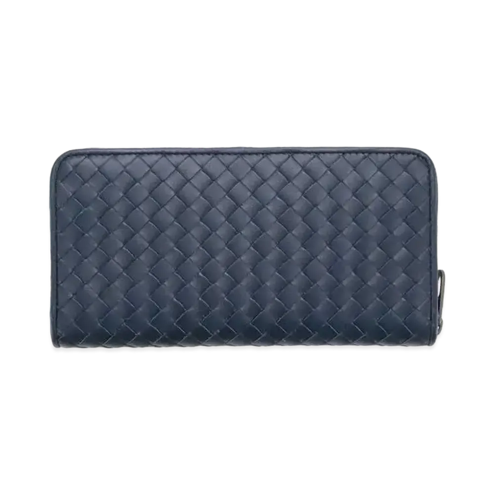 Bottega Veneta Intrecciato Calfskin Zip Around Wallet "Light Tourmaline"