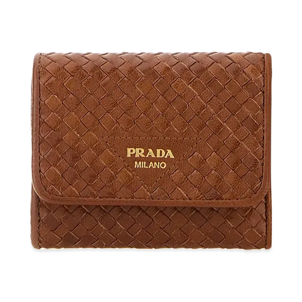 PRADA Wonen's Leather Wallet "Brown"
