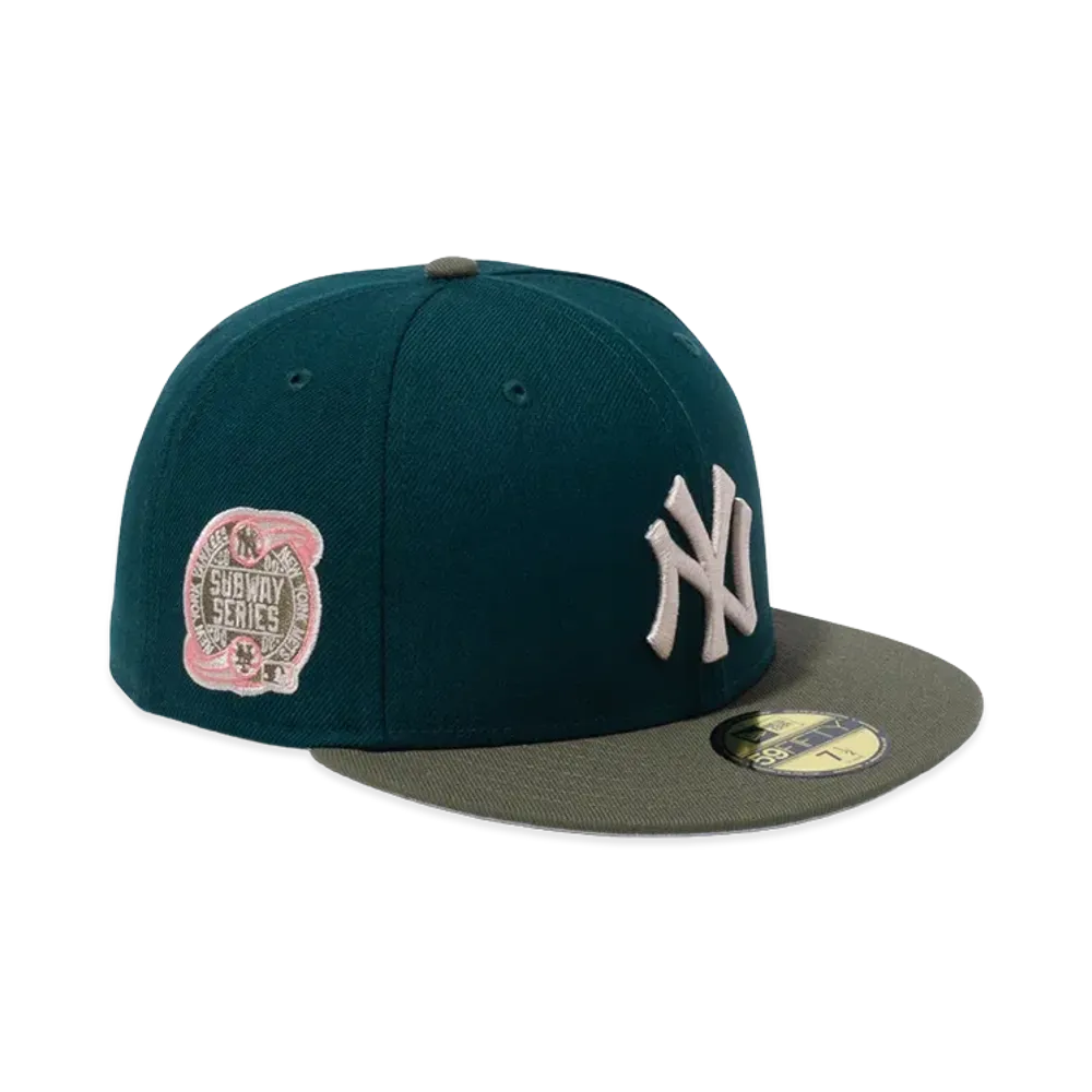 NEW ERA 59Fifty MLB World Series Greens Collection New York Yankees Grey Undervisor "Green"