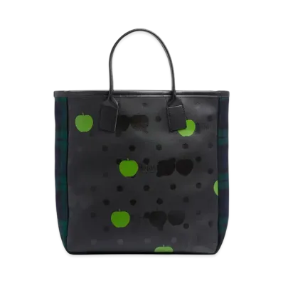 COMME des GARCONS x The Beatles Tartan Check Tote Bag "Navish"