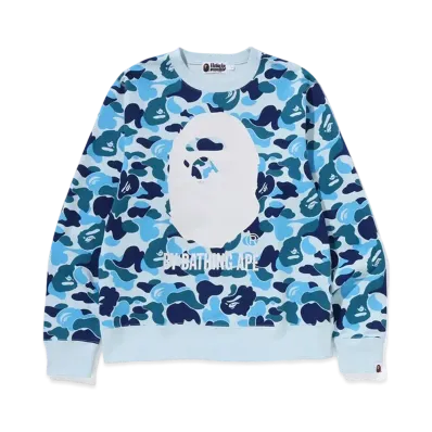 A BATHING APE ABC Camo By Bathing Ape Crewneck Sweat "Blue"
