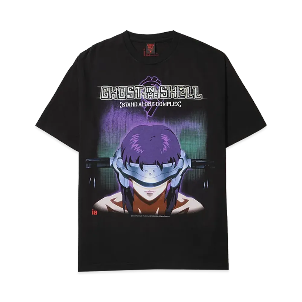 Geeks Rule x GHOST IN THE SHELL STAND ALONE COMPLEX x Infinite Archives 15 Silkscreen Printing T Shirt "Black"