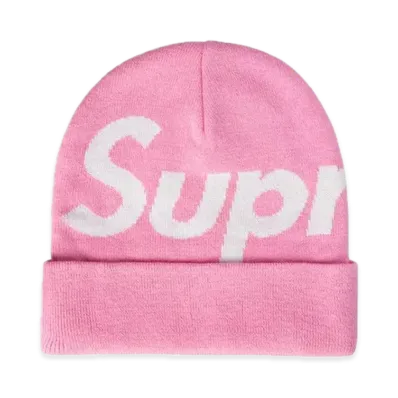 Supreme Big Logo Beanie "Pink" (22FW)