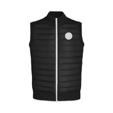 CANADA GOOSE Hybridge Knit Vest Contrast Trim "Black/White"