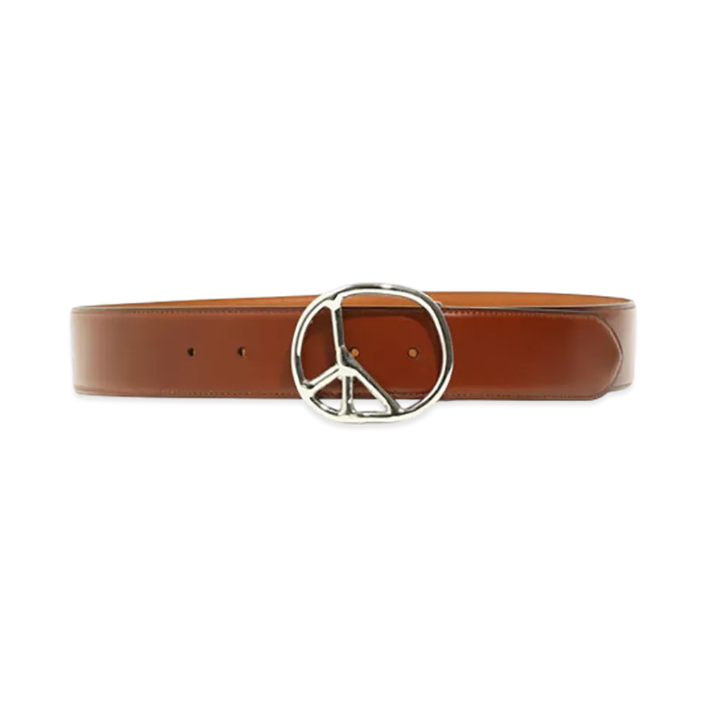 NEEDLES Peace Buckle Belt - Steer Lthr. "Brown"