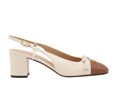 Valentino Garavani Women's Sand Leather Vlogo Signature Pumps "White"