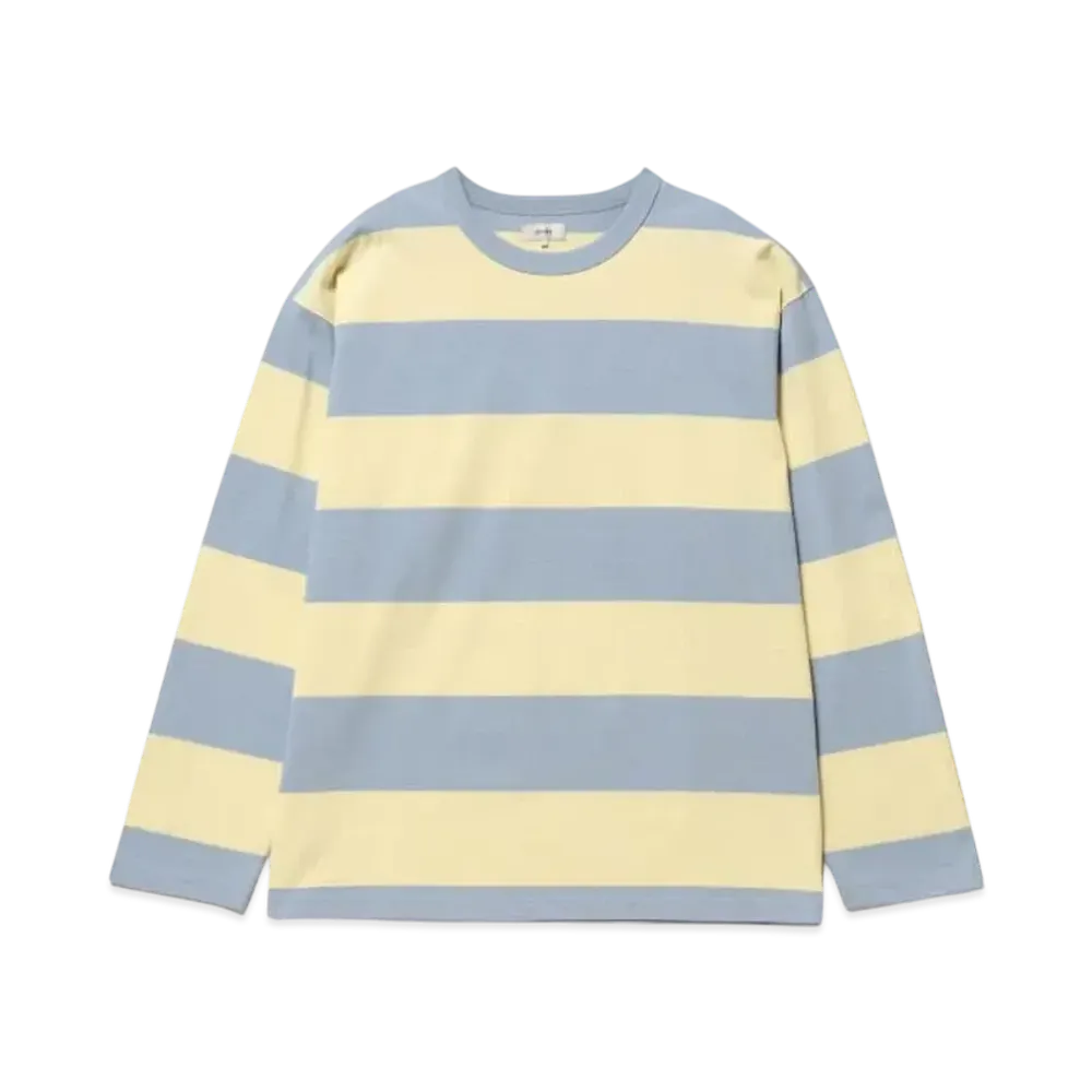 BEAMS 3.5 Inch Border Tee "Sax/Natural"