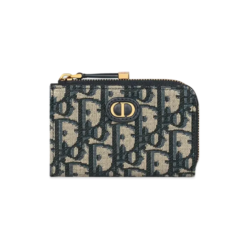 Dior 30 Montaigne Yuzu Key Case Dior Oblique Jacquard "Blue"