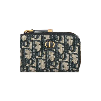 Dior 30 Montaigne Yuzu Key Case Dior Oblique Jacquard "Blue"