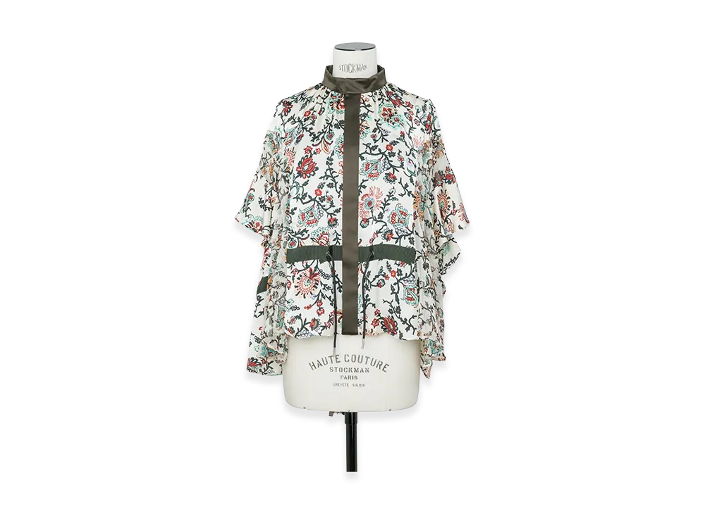sacai Women's Floral Print Blouse "Ivory"