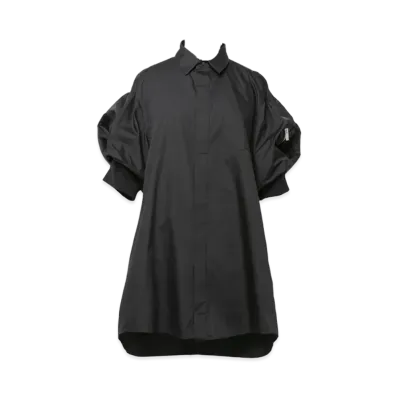 sacai Cotton Poplin x Nylon Twill Dress "Black"